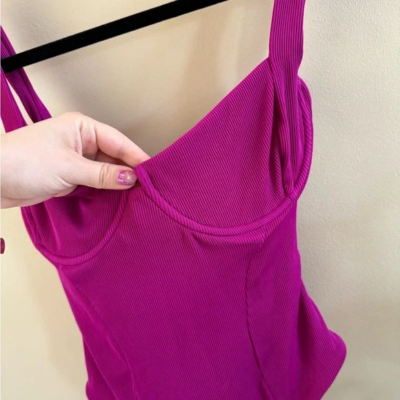 L*SPACE Ribbed Kendal One Piece in Berry